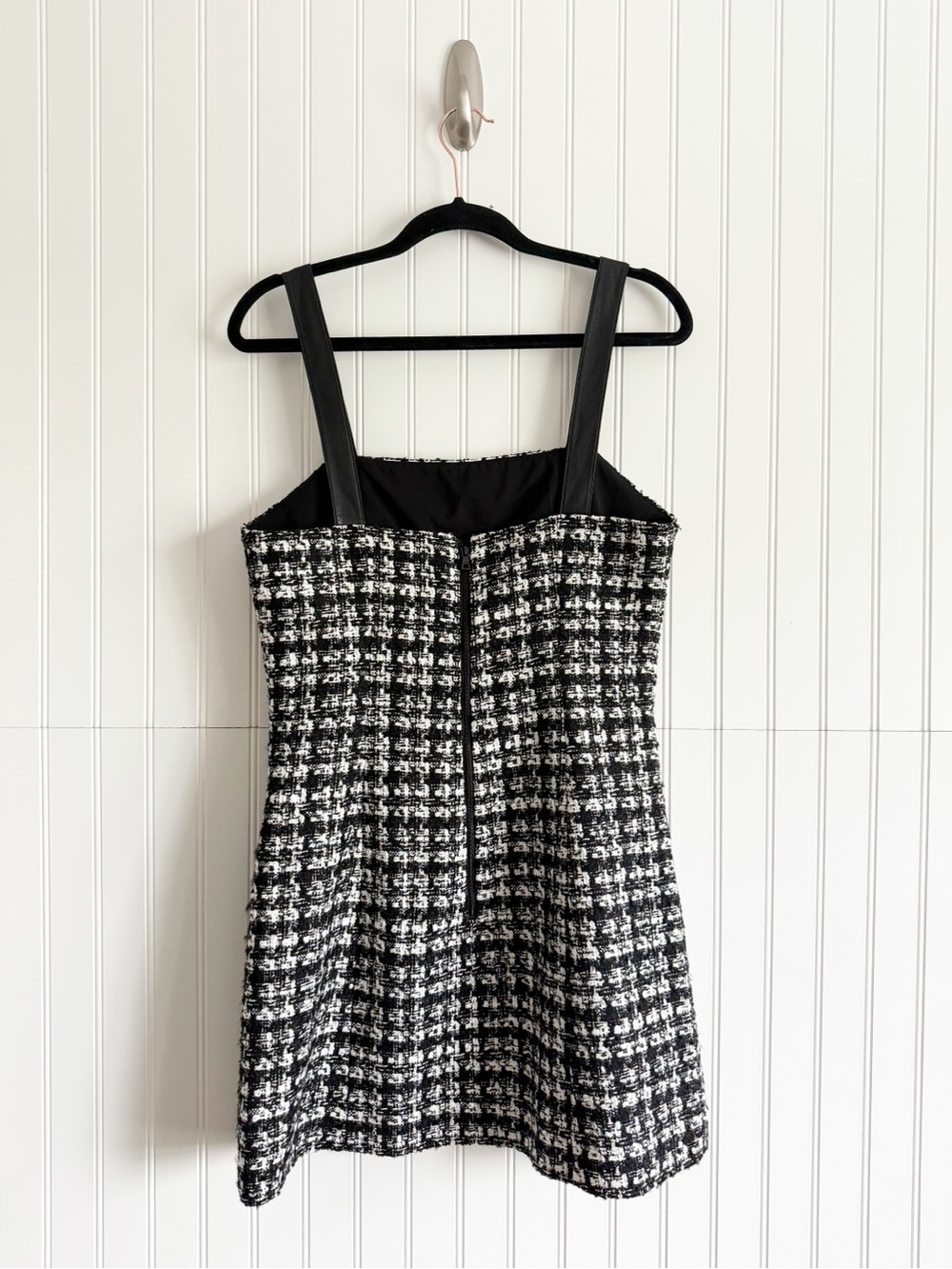 Alice + Olivia Size 8 Bonita Black White Metallic Mini Dress - Picture 4 of 6